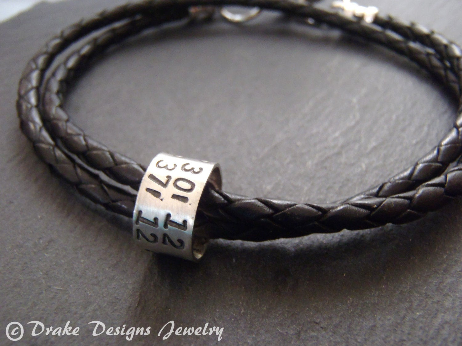 Latitude And Longitude Bracelet
 Personalized mens leather bracelet latitude longitude bracelet