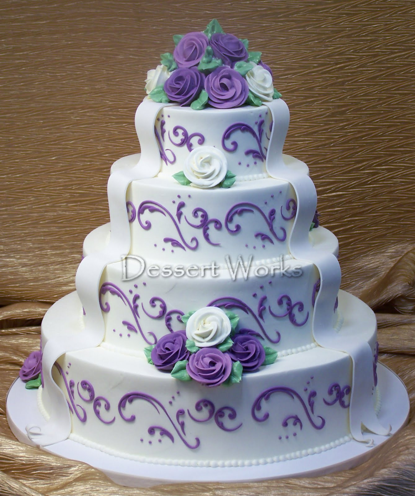 Lavender Wedding Cake
 Dessert Works Bakery July 2010