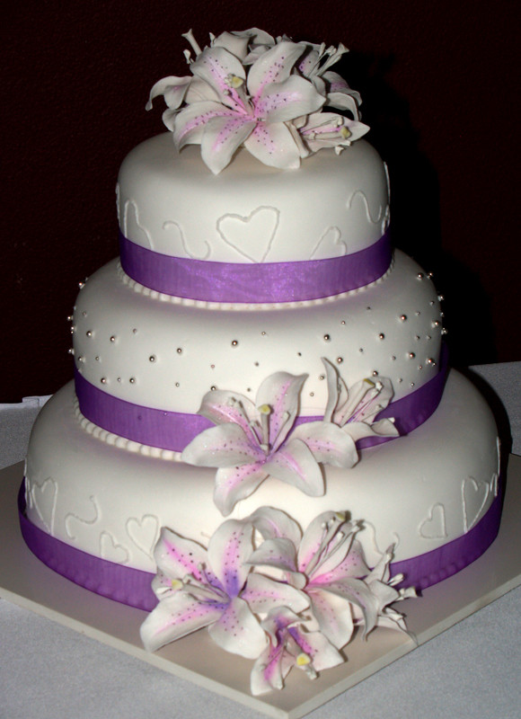 Lavender Wedding Cake
 JAMAICANANGELZ1 Wedding Cakes