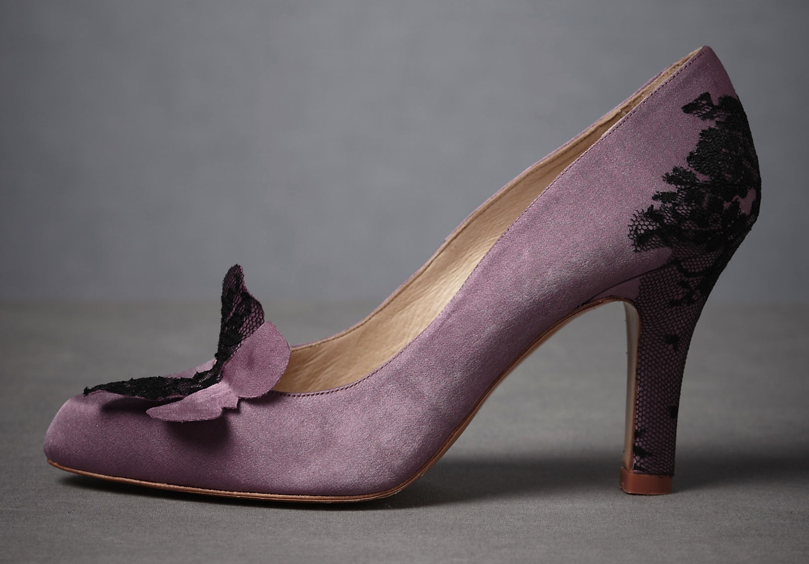 Lavender Wedding Shoes
 Lavender and black lace wedding shoes