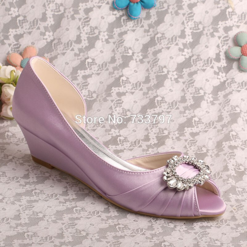 Lavender Wedding Shoes
 20 Colors Lavender Satin Bridal Wedding Shoes Small
