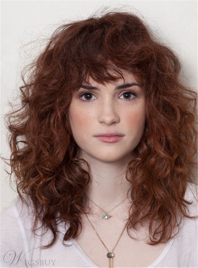 Layered Curly Hairstyles
 Trendy Layered Long Curly Hair Capless Synthetic Hair With