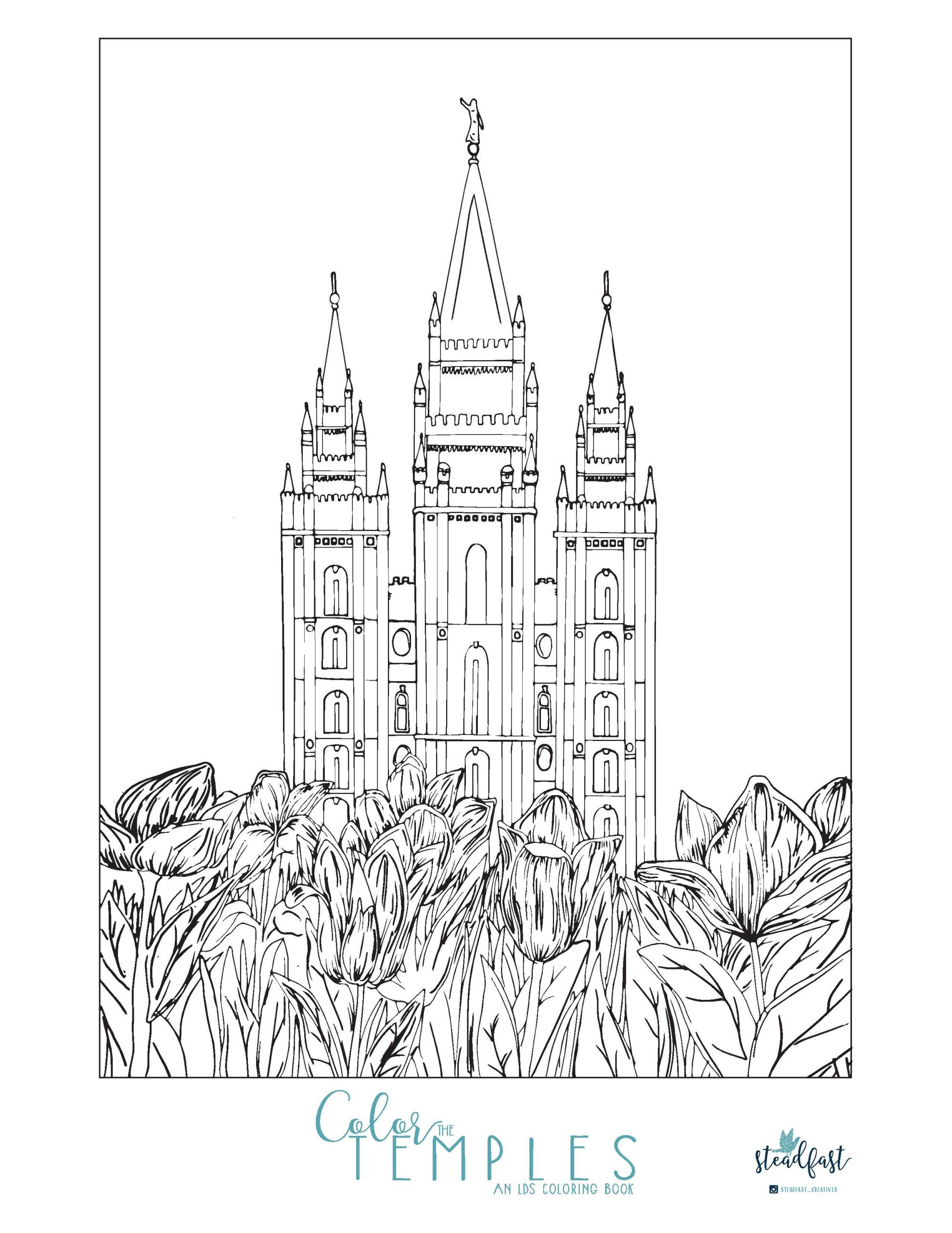 Lds Adult Coloring Pages
 Enjoy this Beautiful Free Temple Coloring Page
