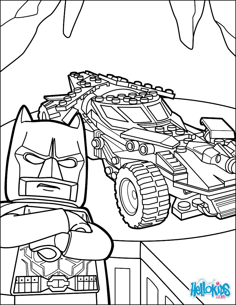 Lego Batman Printable Coloring Pages
 Lego batman batmobile coloring pages Hellokids
