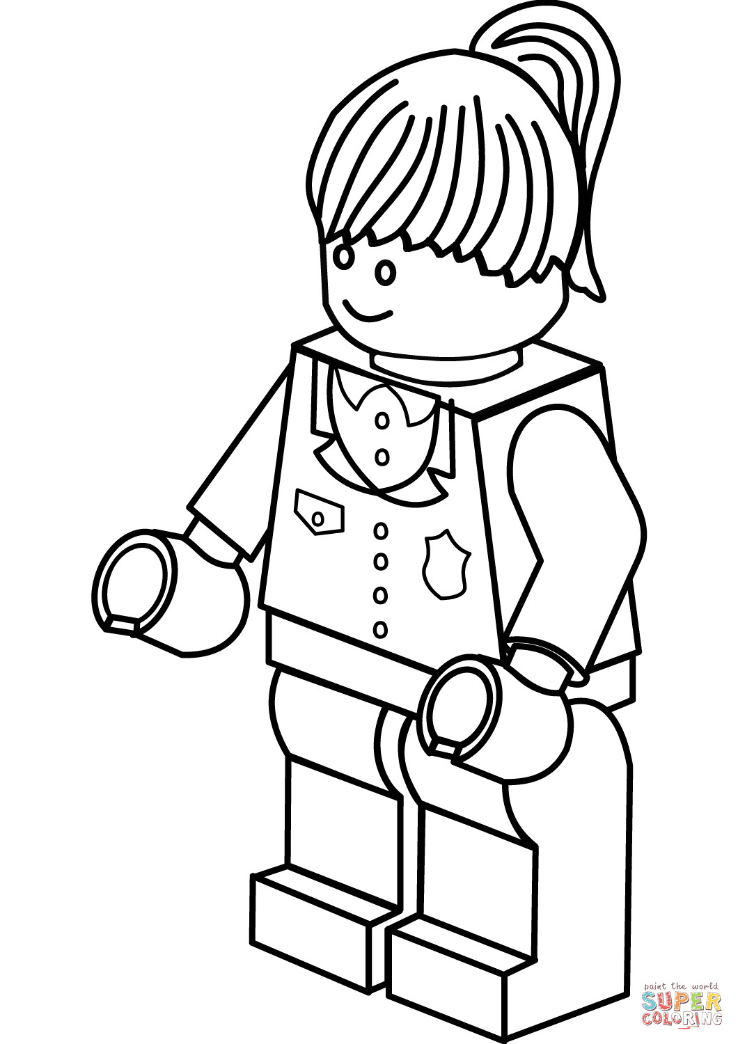 Lego Girls Coloring Pages
 Lego Police Woman coloring page