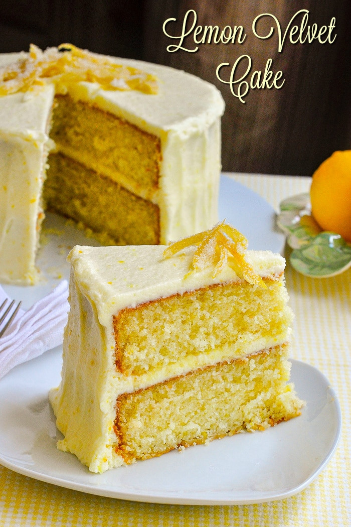 Lemon Birthday Cake Recipes
 Lemon Velvet Cake homemade light textured and great