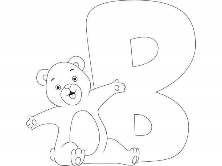Letter B Coloring Pages For Toddlers
 free printable letter b bear coloring pages for kids