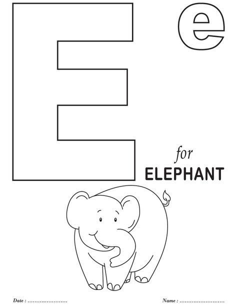 Letter E Coloring Pages For Toddlers
 Printables Alphabet E Coloring Sheets