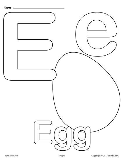 Letter E Coloring Pages For Toddlers
 Letter E Alphabet Coloring Pages 3 FREE Printable