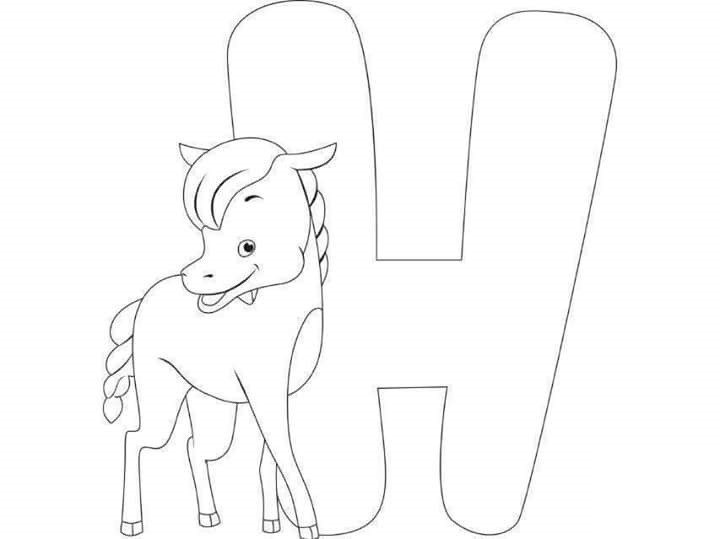Letter H Coloring Pages For Toddlers
 free printable letter h horse coloring pages for kids