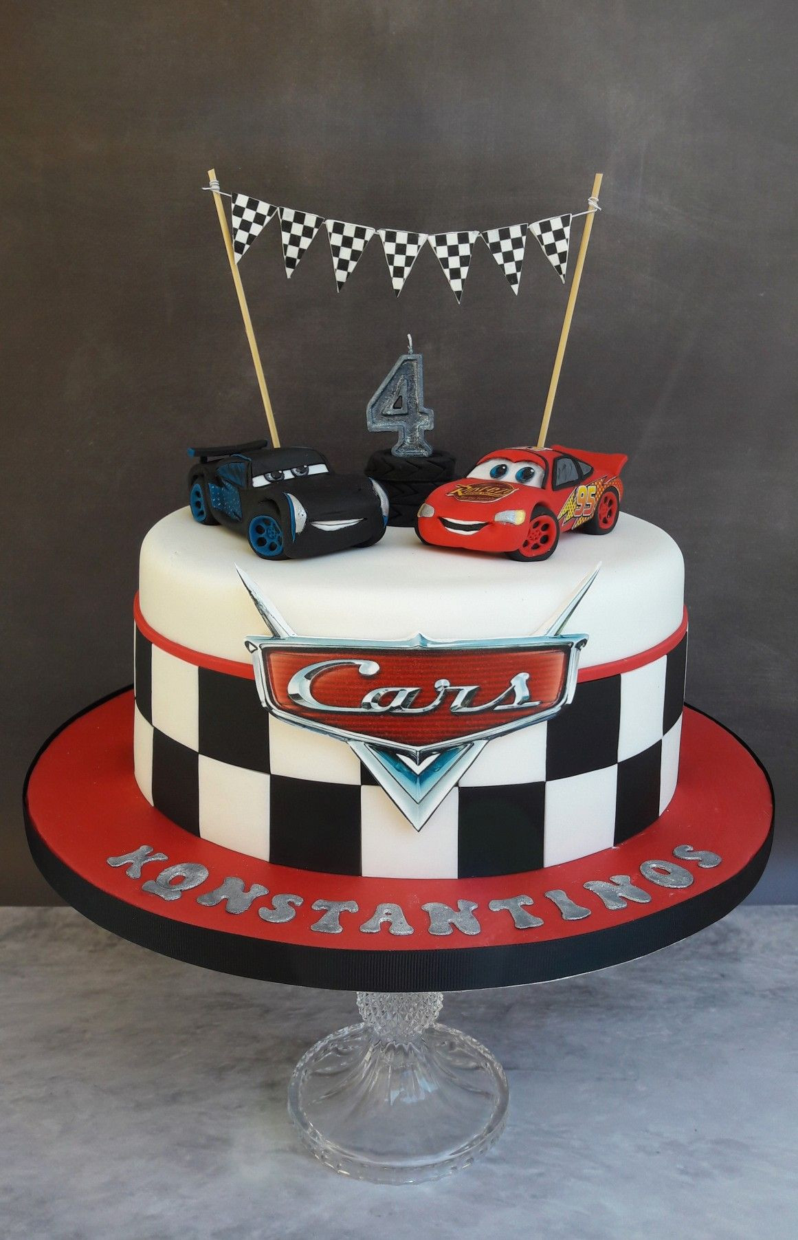 Lightning Mcqueen Birthday Cake
 Jackson Storm and Lightning McQueen cars cake