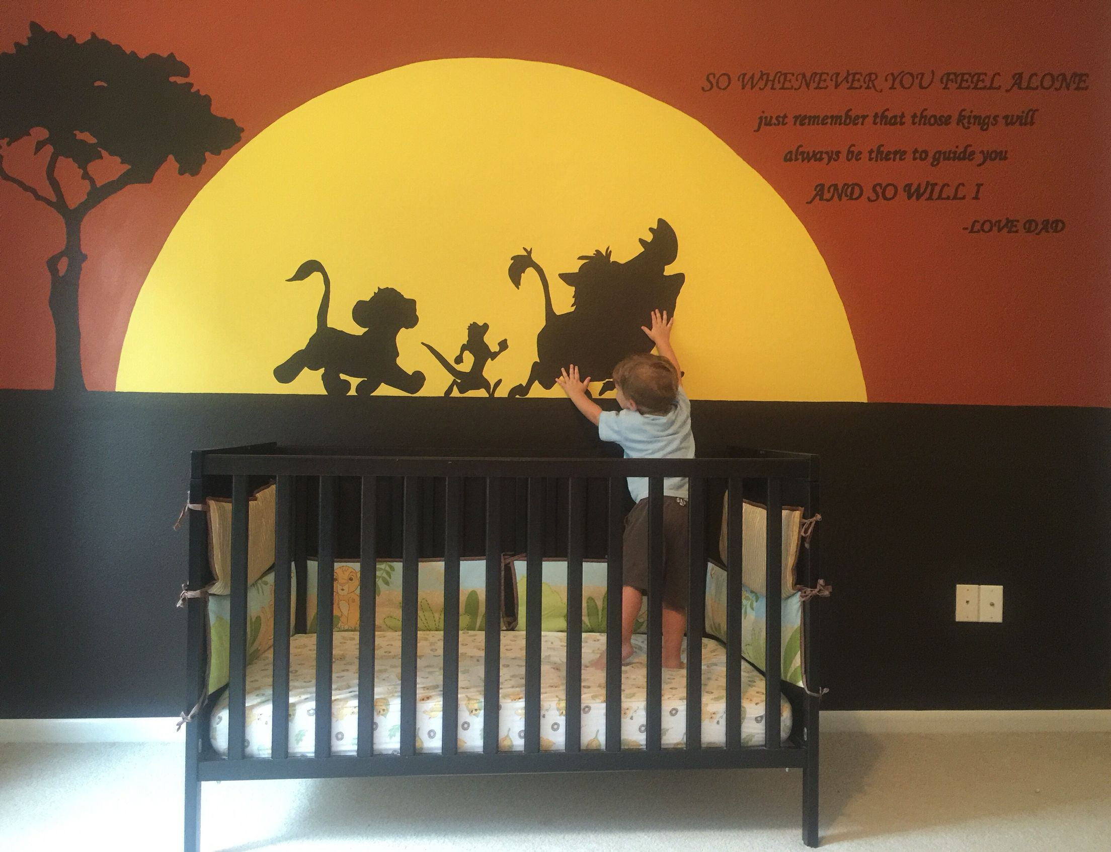 Lion King Baby Room Decor
 The mural I painted on Gunnars wall with the lion king