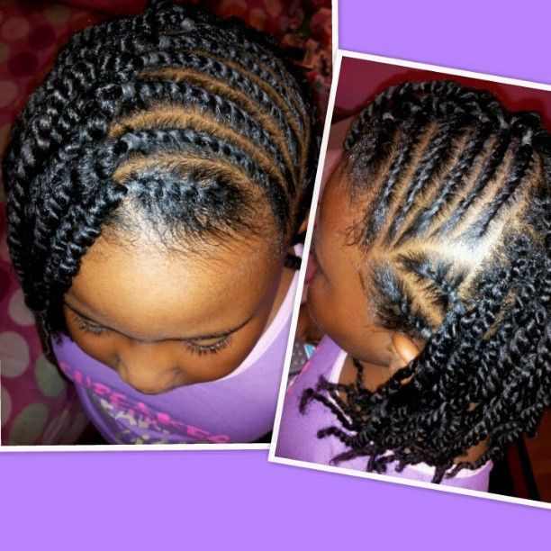 Little Girl Flat Twist Hairstyles
 278 best images about Braid styles for little girls on