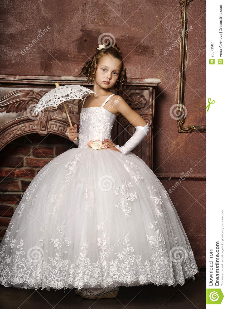 Little Girl Wedding Dresses
 Little Girl In Wedding Dress Royalty Free Stock