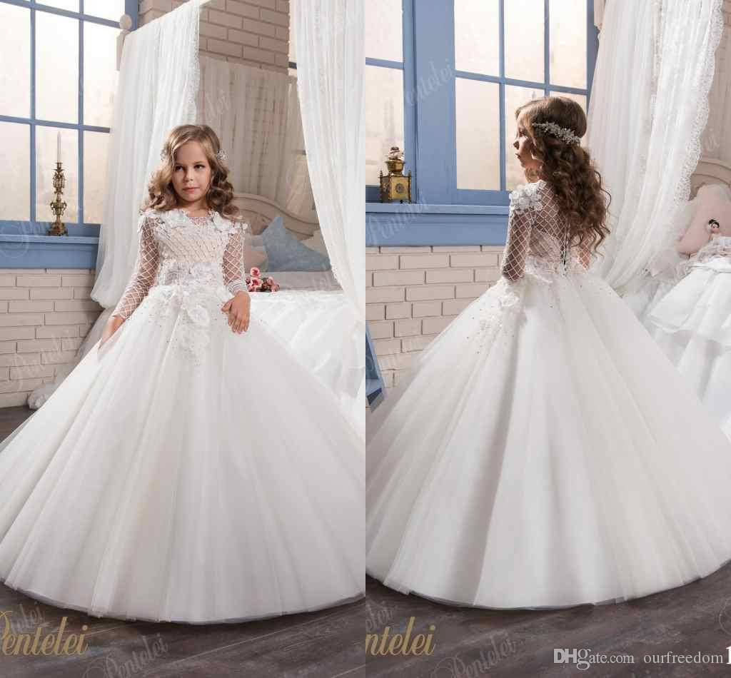 Little Girl Wedding Dresses
 2017 Wedding Dresses For Little Girls Pentelei Cheap Long