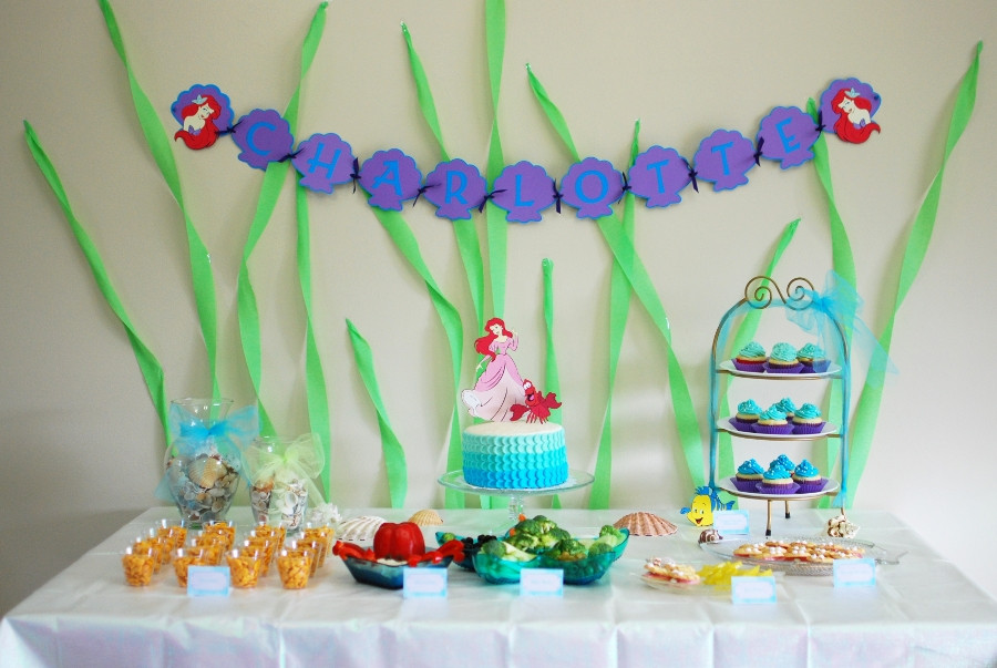 Little Mermaid Birthday Decorations
 Appetizer for a Crafty Mind Little Mermaid Birthday Party