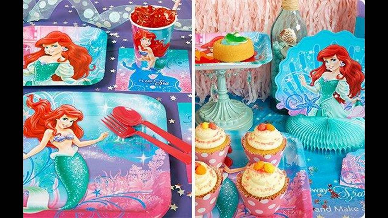 Little Mermaid Birthday Decorations
 Little mermaid birthday party themed decorating ideas