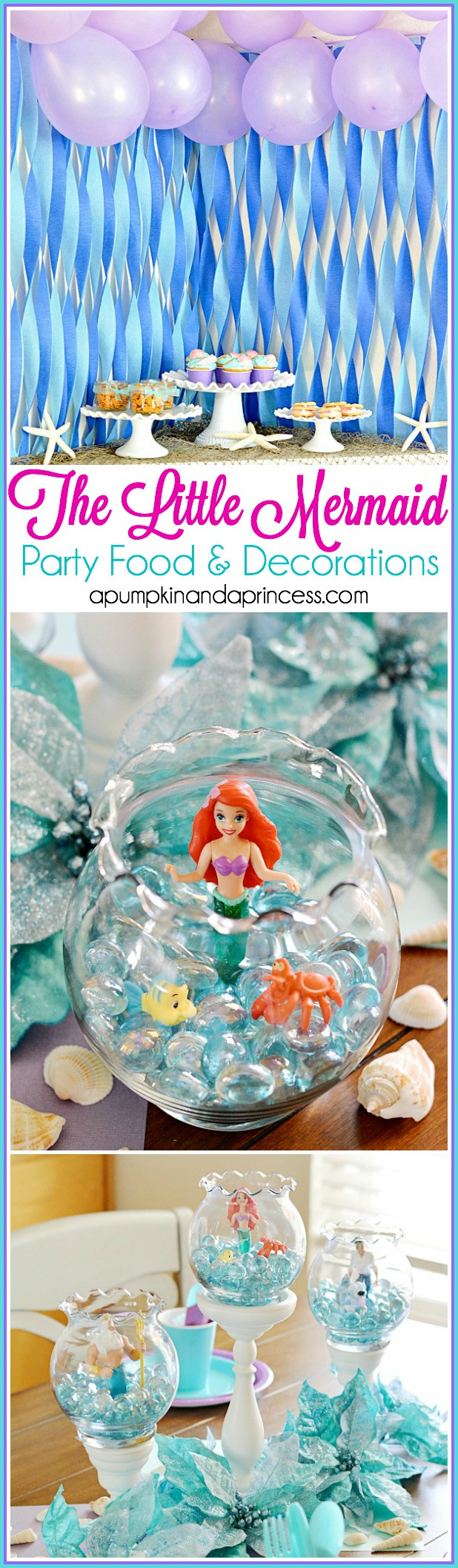 Little Mermaid Birthday Decorations
 The Little Mermaid Party A Pumpkin And A Princess