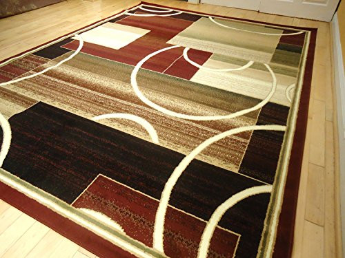 Living Room Area Rugs 8X10
 Contemporary Rug Multi colored Area Rugs 8x11 Rug Red Rug