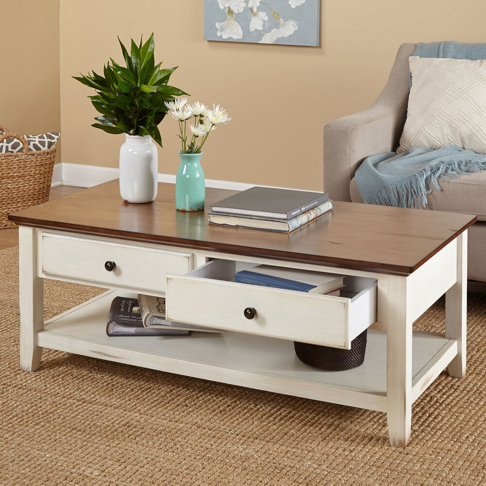 Living Room Coffee Tables
 Modern Coffee Table Contemporary Storage Drawers Accent