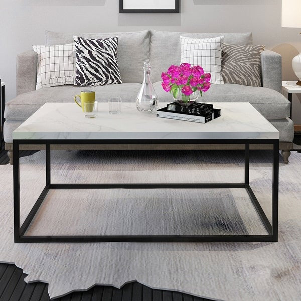 Living Room Coffee Tables
 Shop Gymax Modern Rectangular Cocktail Coffee Table Metal