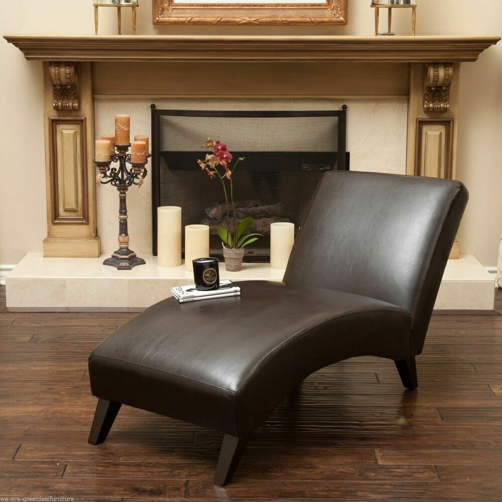 Living Room Lounge Chairs
 Living Room Furniture Contemporary Brown Leather Chaise