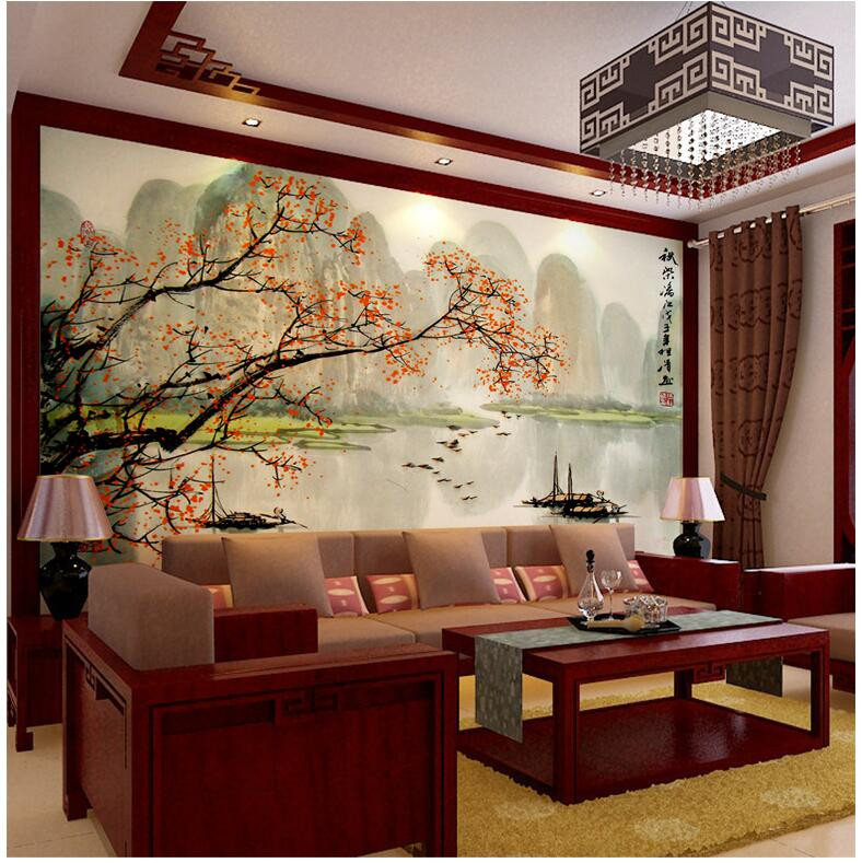Living Room Photo Wall
 Aliexpress Buy 3D photo wallpaper Chinese landscape