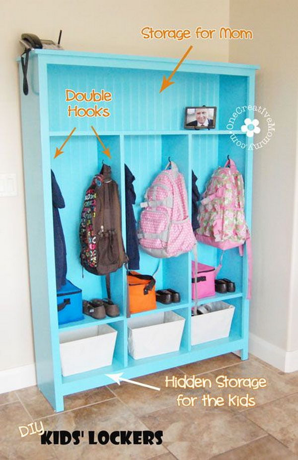 Locker Kids Room
 25 Creative DIY Storage Ideas to Organize Kids Room