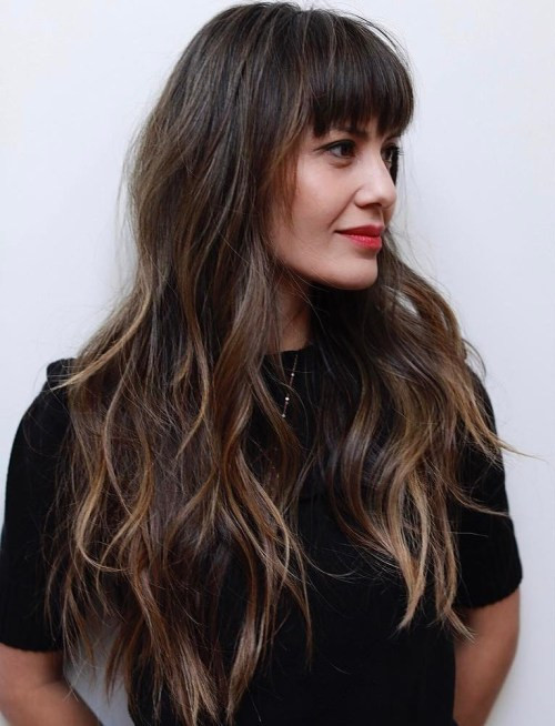 Long Curly Hairstyles With Bangs
 50 Cute Long Layered Haircuts with Bangs 2020