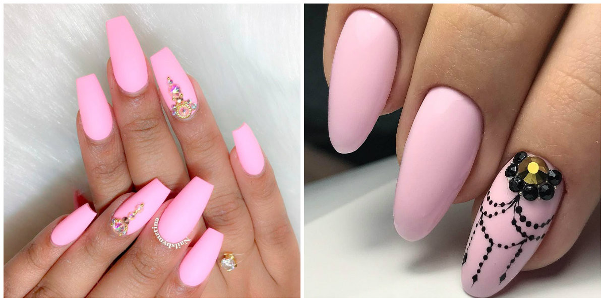 Long Nail Designs 2020
 Pink nails 2020 Fashionable Pink Nails Design in 2020 47