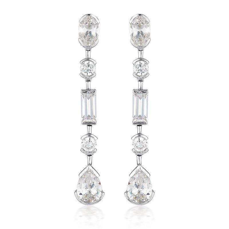 Long Silver Earrings
 Georgini Mosaic Long Drop Silver Earrings – Bella Luna line