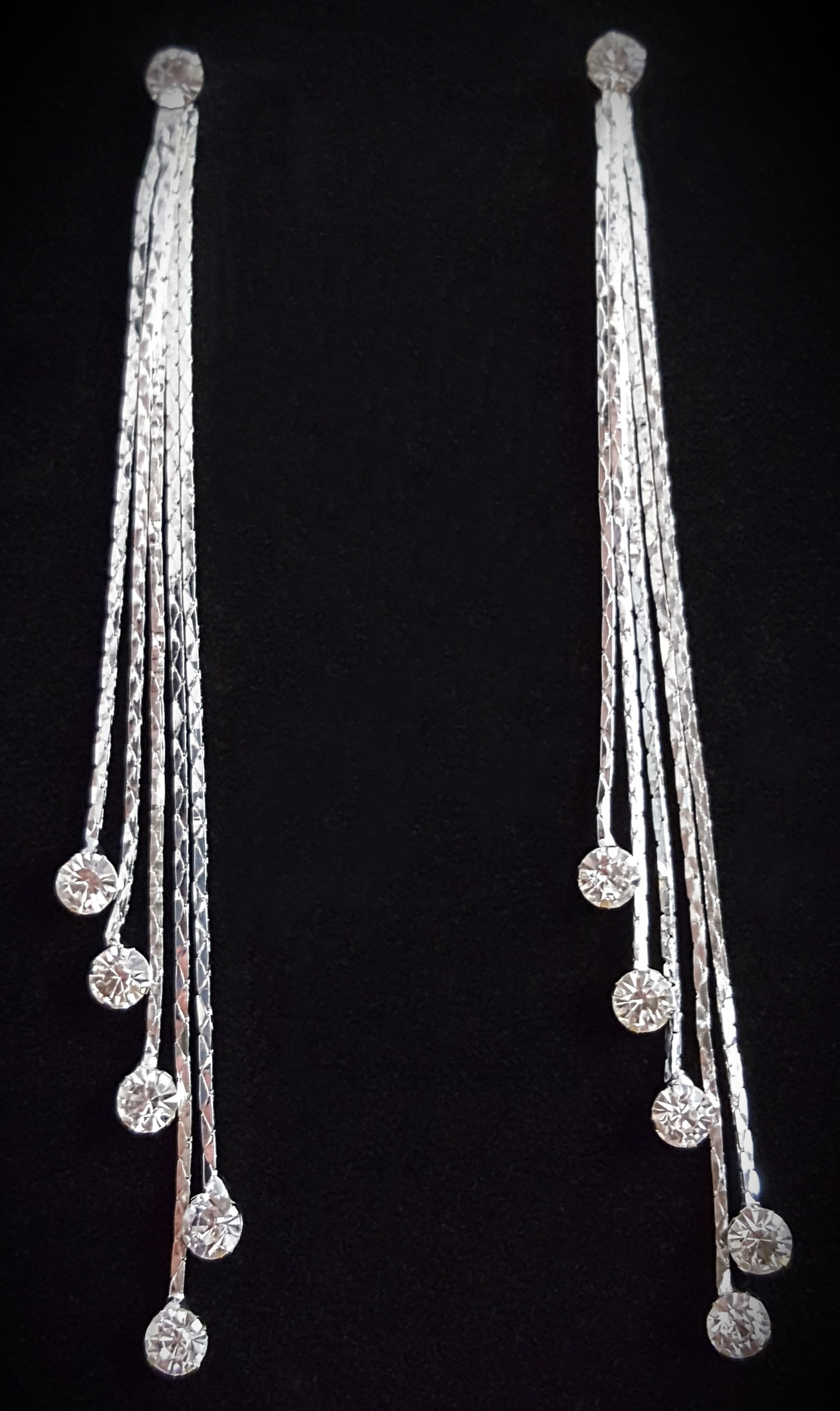 Long Silver Earrings
 Long Silver Drop Earrings Freshwater Cultured Pearl And