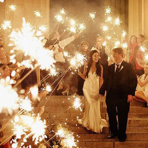 Long Sparklers For Wedding
 15 Epic Wedding Sparkler Sendoffs That Will Light Up Any