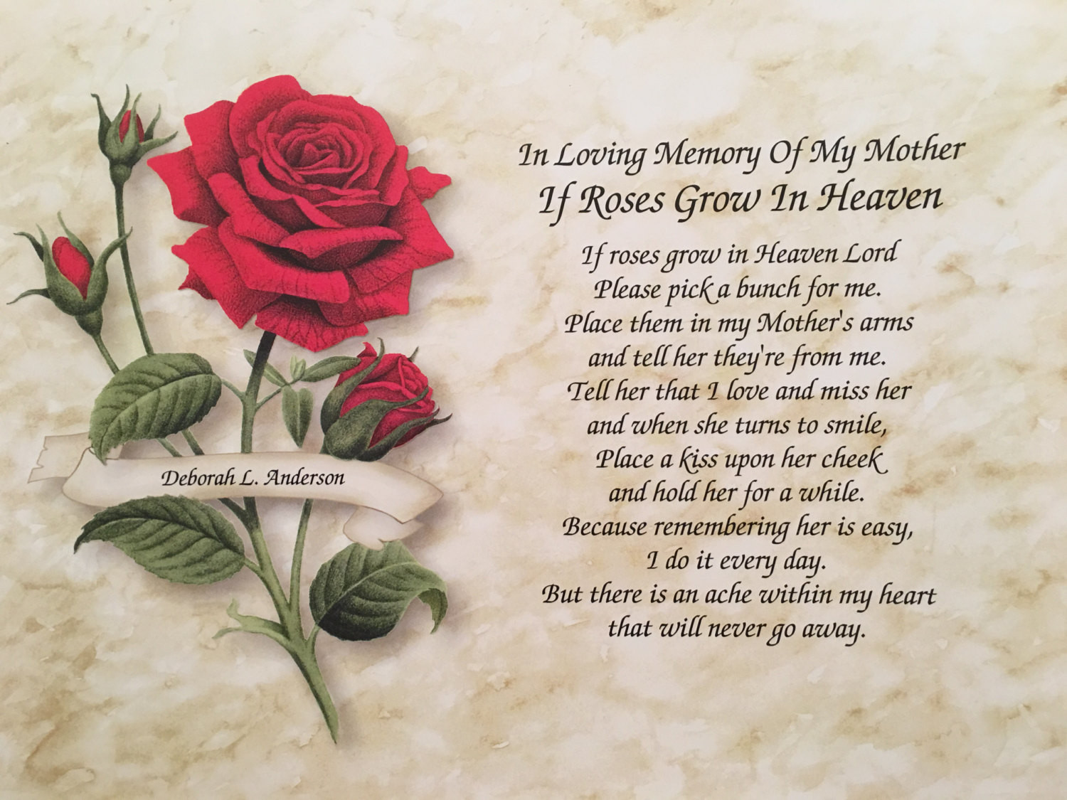 Loss Of Grandmother Quotes
 Memory of Mother Sympathy Gift Condolence Gift Memorial Day