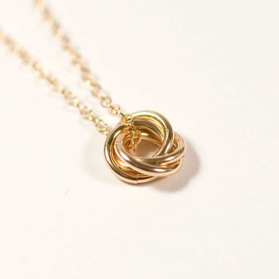 Love Knot Necklace
 Mini Love Knot Pendant Necklace in 14k Gold Filled