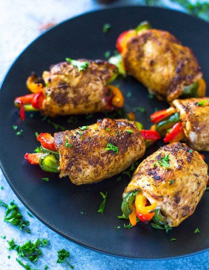Low Calorie Baked Chicken Recipes
 Baked Chicken Fajita Roll ups Recipe Recipes
