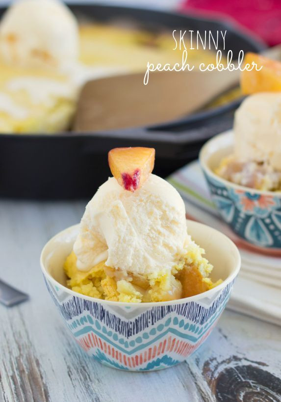 Low Calorie Peach Cobbler
 Summertime is the time of peaches and I cannot wait to