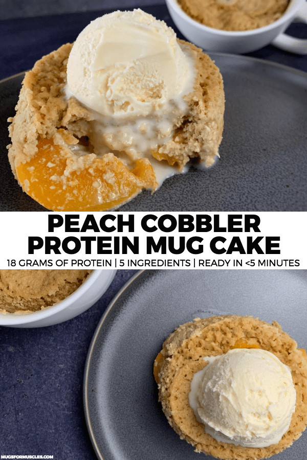 Low Calorie Peach Cobbler
 A high protein low calorie spin on peach cobbler that can