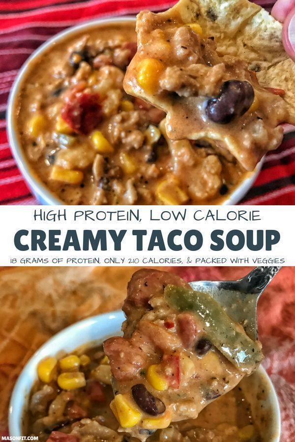 Low Calorie Soup Recipes Under 100 Calories
 A low calorie high protein taco soup recipe with tons of