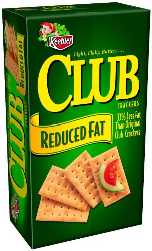 Low Fat Crackers
 Keebler Club Reduced Fat Crackers 11 7 Ounce Pack of 4
