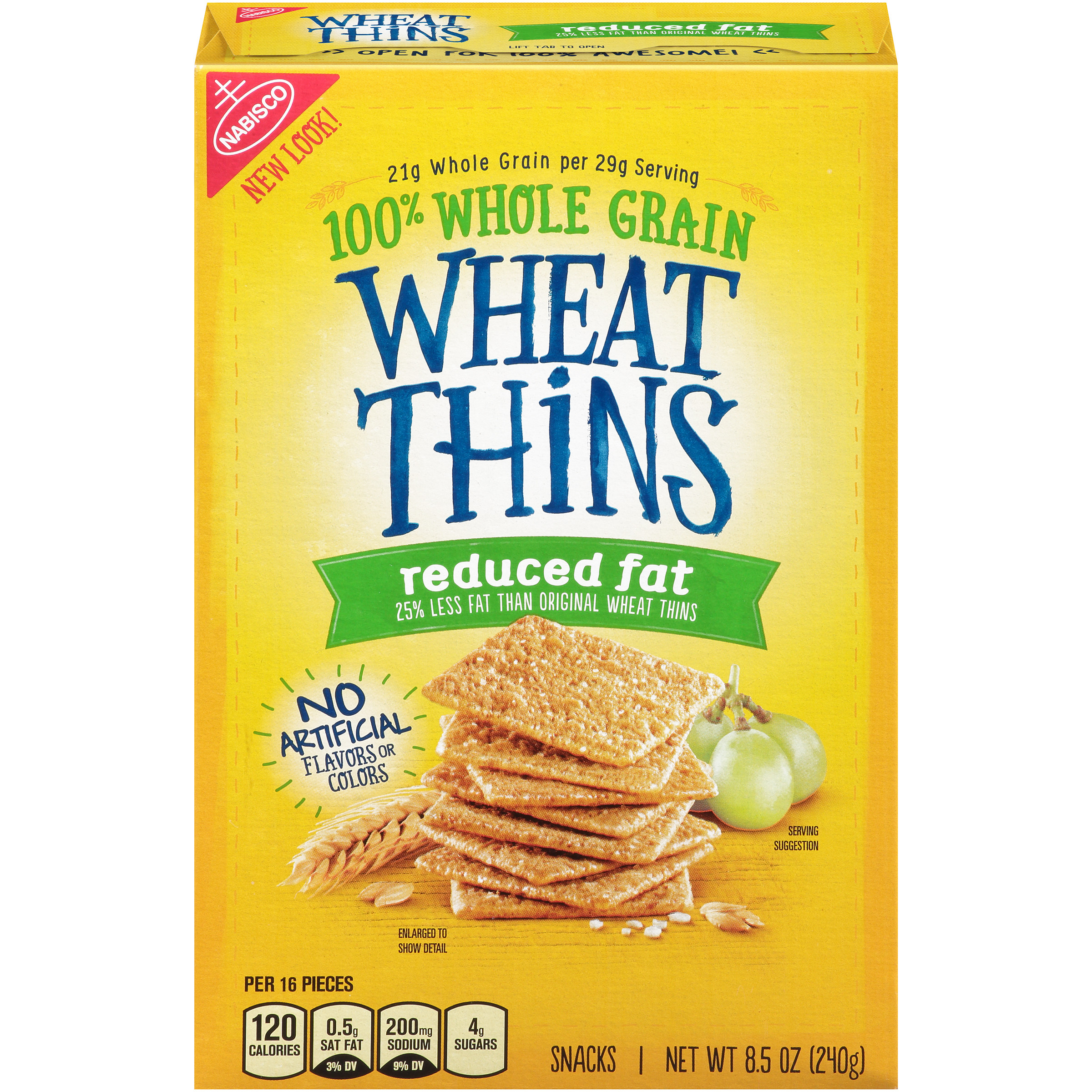 Low Fat Crackers
 Wheat Thins Reduced Fat Snacks 8 5 oz Box