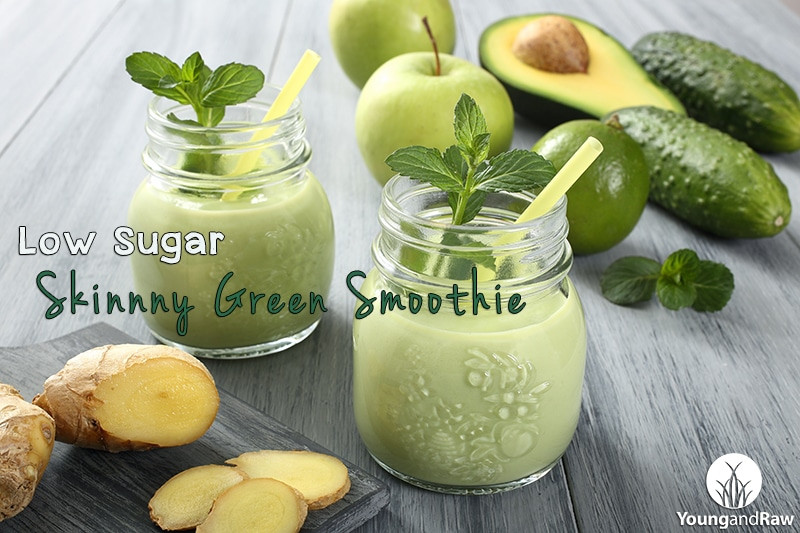 Low Sugar Smoothies Recipe
 Low Sugar Skinny Green Smoothie Young and Raw