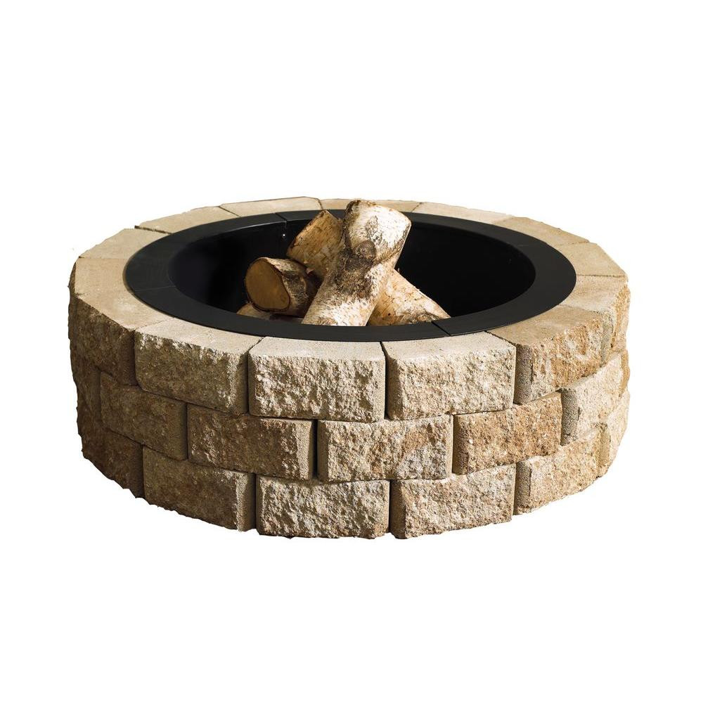 Lowes Stone Fire Pit Kit
 Oldcastle Hudson Stone 40 in Round Fire Pit Kit