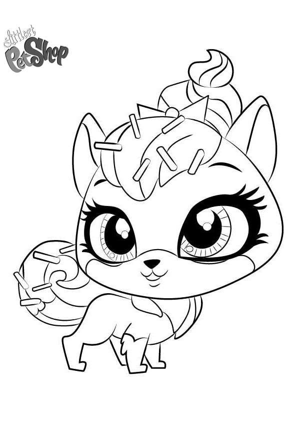 Lps Printable Coloring Pages
 Littlest Pet Shop Coloring Pages Sugar Sprinkles Free