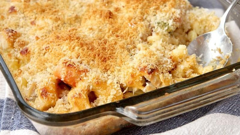 Macaroni And Cheese Casserole With Chicken
 Macaroni and Cheesy Chicken Baked Casserole recipe from