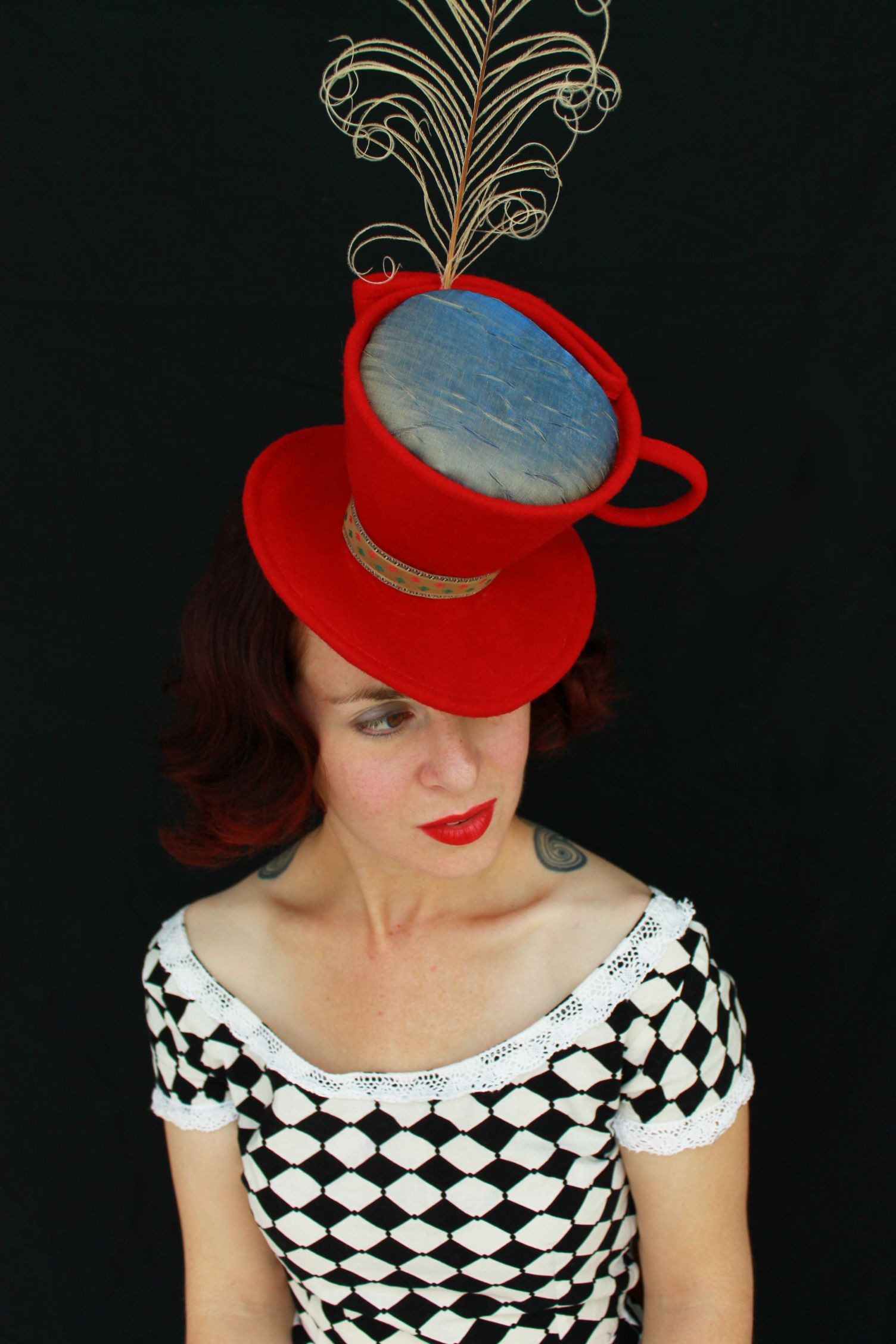 Mad Hatter Tea Party Hats Ideas
 Mad Hatter tea cup in red felt