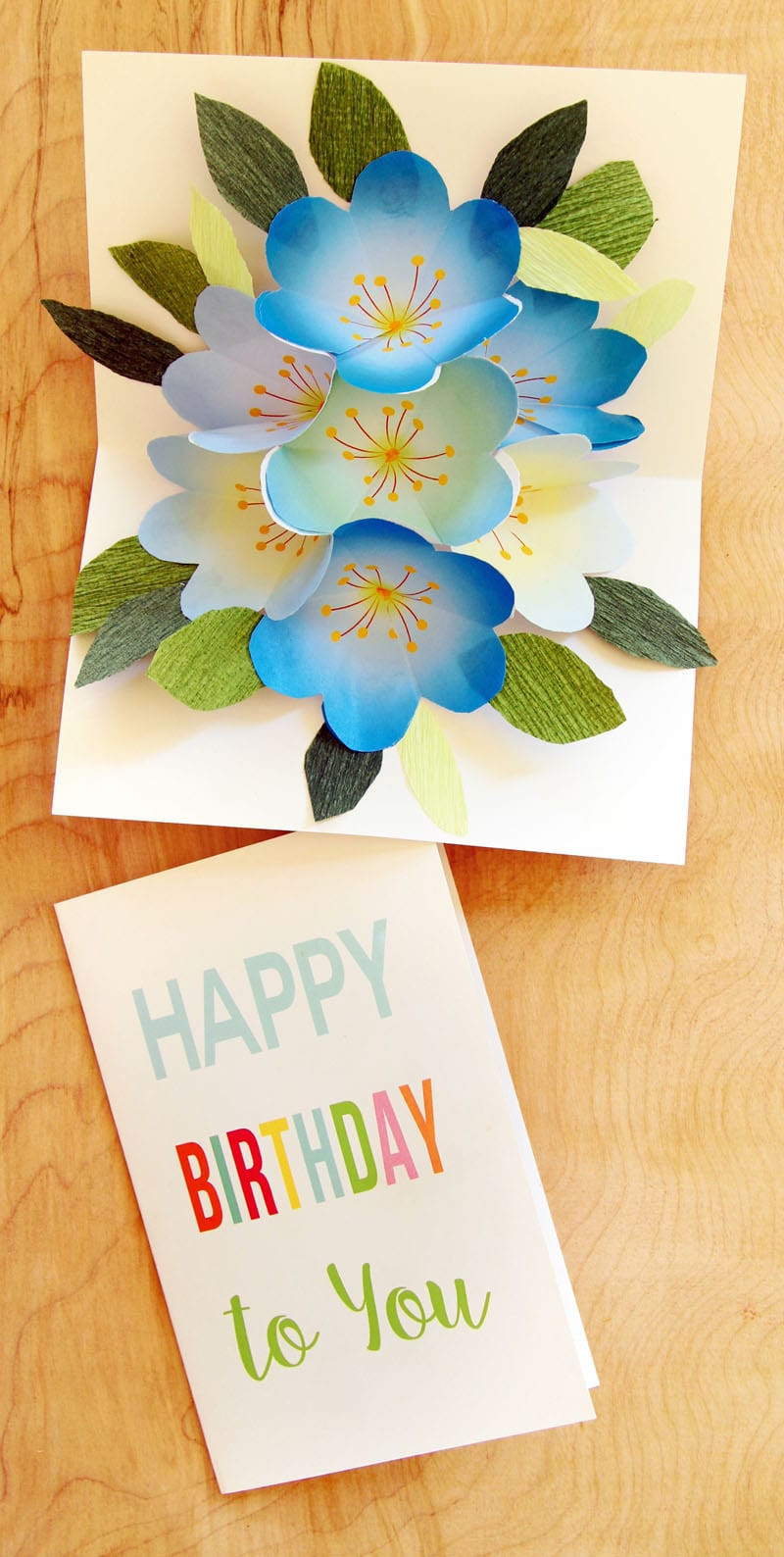 Make A Birthday Card Online Free
 Free Printable Happy Birthday Card with Pop Up Bouquet A
