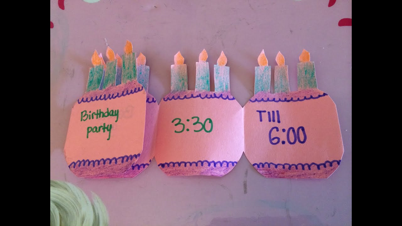 Make A Birthday Invitation
 how to make a folding birthday party invitation card