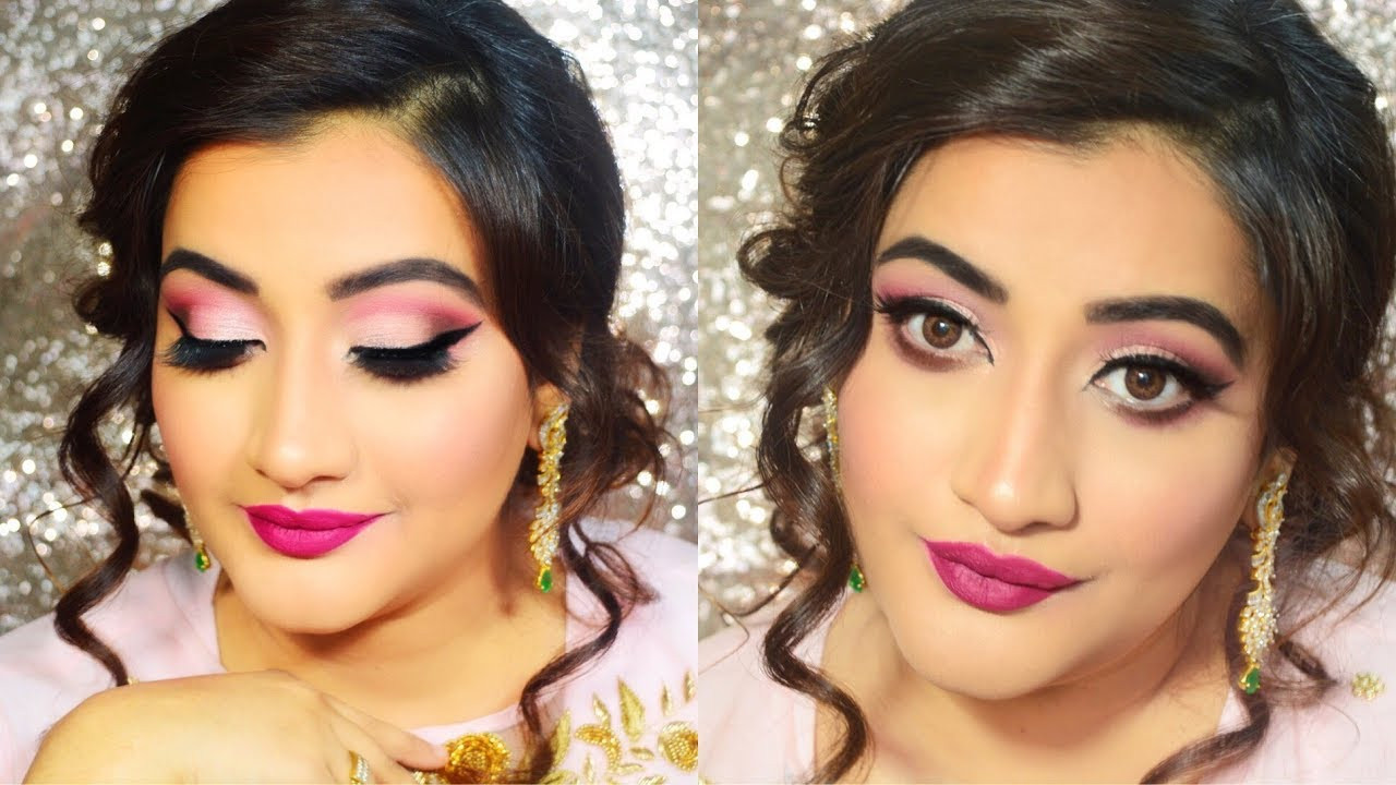 Makeup For Indian Wedding Guest
 Indian wedding guest makeup Pink Smokey Eyes Makeup