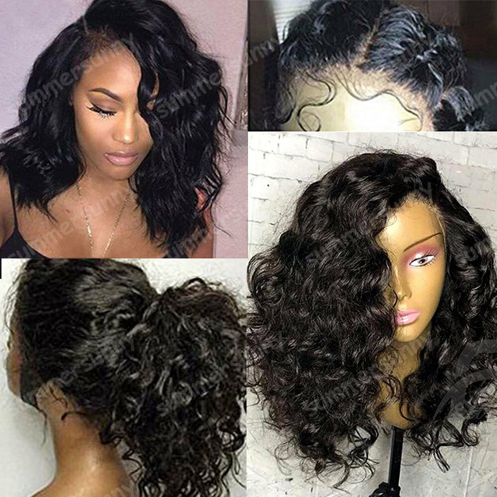 Malaysian Full Lace Wigs With Baby Hair
 Malaysian Virgin Human Hair Curly Wavy Lace Front Wig Full